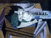 Juan Gris, fruit dish ,book ,and newspaper